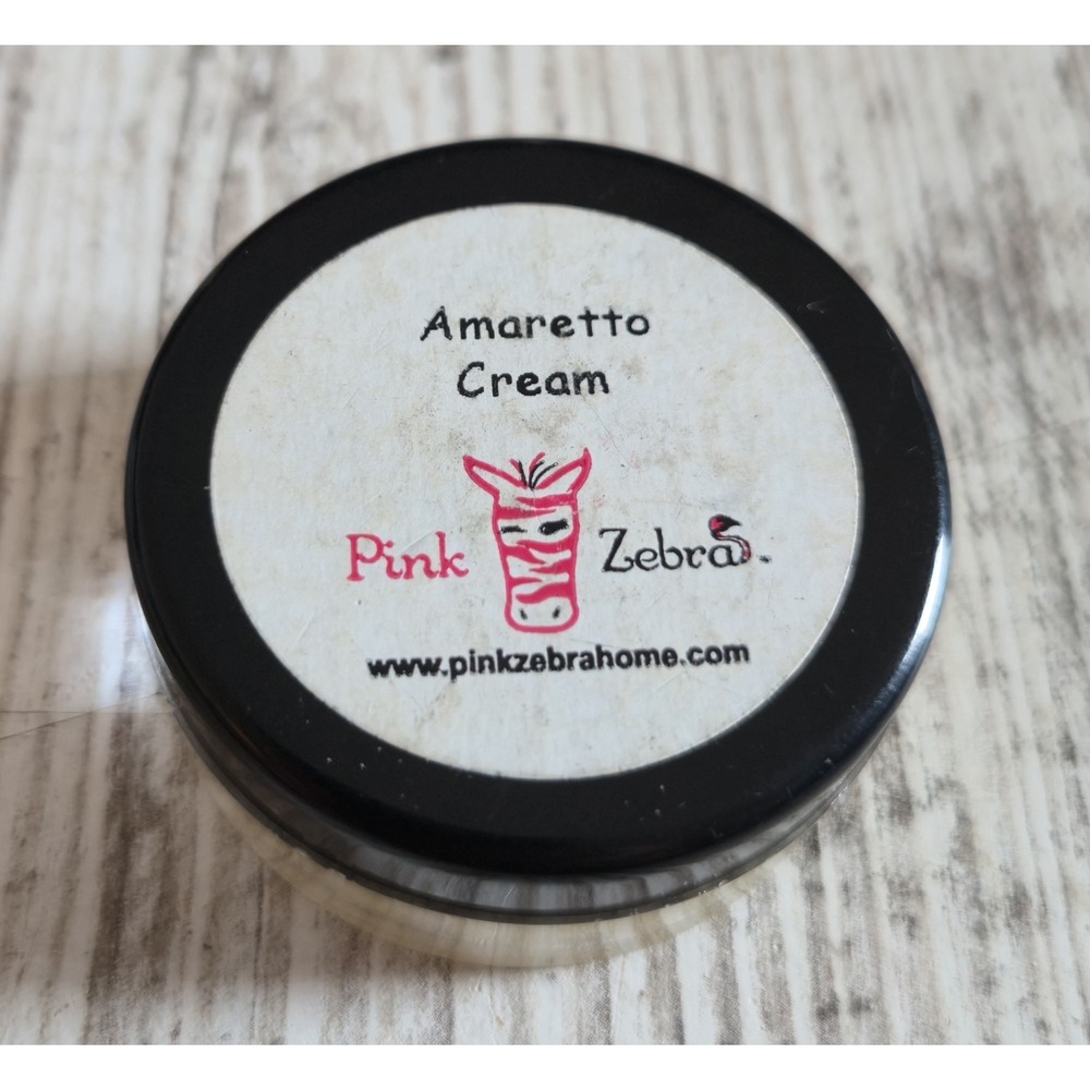 Pink Zebra Sprinkles Amaretto Cream Wax Melt Sample Jar 1-1/8 oz including Jar